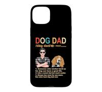 Custodia per iPhone 15 Plus Basset Hound Dog Dad Definition Funny Fathers Day
