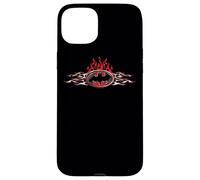 Custodia per iPhone 15 Plus Batman Steel Flames Logo