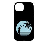 Custodia per iPhone 15 Plus Beachvolley sulla sabbia sotto le palme