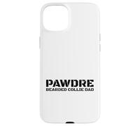 Custodia per iPhone 15 Plus Bearded Collie Dog Dad Owner Distressed Text