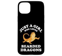 Custodia per iPhone 15 Plus Bearded Dragon Pet Lizard Reptile Animal Gift Black