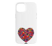 Custodia per iPhone 15 Plus Berry Heart, graziosa fragola estiva