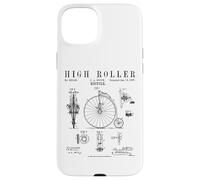 Custodia per iPhone 15 Plus Bicicletta High Roller Old Vintage Brevetto Disegno Stampa