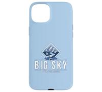 Custodia per iPhone 15 Plus Big Sky Montana Retro Mountain River Vintage Sci Escursionismo