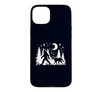 Custodia per iPhone 15 Plus Bigfoot Camminare con Labrador Retriever Sasquatch & Cani