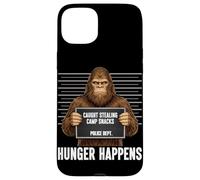 Custodia per iPhone 15 Plus Bigfoot Mugshot sorpreso a rubare snack da campo La fame accade