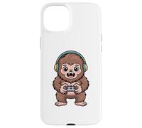Custodia per iPhone 15 Plus Bigfoot Playing Video Game Sasquatch Video Gamers