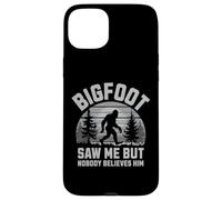 Custodia per iPhone 15 Plus Bigfoot Saw Me Nobody Believes Him Funny Sasquatch Uomini Ragazzi