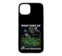 Custodia per iPhone 15 Plus Billiards Physics Alien Nerd Pool Player