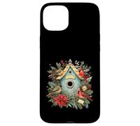 Custodia per iPhone 15 Plus Birdhouse Cardinal Winter Birds Lover - Birdwatcher natalizio