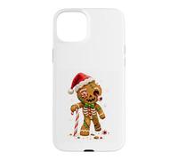 Custodia per iPhone 15 Plus Biscotto di Natale Horror di Natale Zombie Pan di Zenzero
