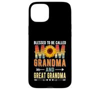 Custodia per iPhone 15 Plus Blessed To Be Called Mom Grandma Great Grandma Mother's Day