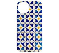 Custodia per iPhone 15 Plus Blu Bianco Giallo Portogallo Lisbona Tile Pattern