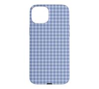Custodia per iPhone 15 Plus Blu Mirtillo Mini Gingham Carino Piccolo Check Cottagecore