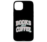 Custodia per iPhone 15 Plus Books And Coffee Cozy Reader Typography Pastel Design