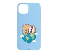 Custodia per iPhone 15 Plus Bradipo Madre Terra Giornata Divertente Per Gli Amanti Dell'ambiente Pianeta