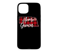 Custodia per iPhone 15 Plus Bufalo scozzese rosso coltivato in casa del Nebraska NE State Love