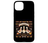 Custodia per iPhone 15 Plus Buon Ringraziamento Oche autunno raccolto Goose fan