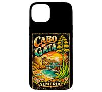 Custodia per iPhone 15 Plus Cabo de Gata Spagna, Design Vintage Costa Mediterranea