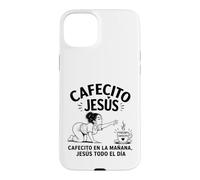 Custodia per iPhone 15 Plus Cafecito en la Mañana Jesús Todo el Día Latina