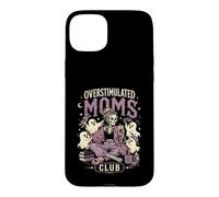 Custodia per iPhone 15 Plus Caffè iperstimolato per bambini Moms Club Spooky Season Ghost