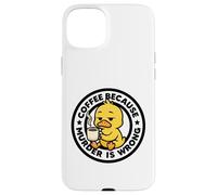 Custodia per iPhone 15 Plus Caffè perché omicidio è sbagliato anatra ironia e sarcasmo anatra