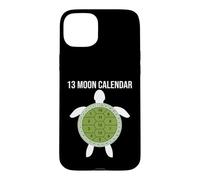 Custodia per iPhone 15 Plus Calendario lunare con 13 tartarughe lunari e conchiglie