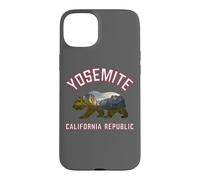 Custodia per iPhone 15 Plus California Republic Bear Yosemite Valley National Park Flag