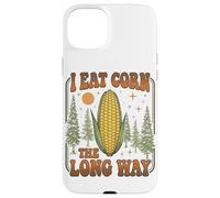 Custodia per iPhone 15 Plus Camicia imbarazzante divertente inappropriato mangiare mais lungo la strada