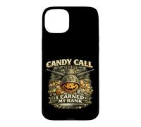 Custodia per iPhone 15 Plus Candy Call ha guadagnato grado veterano militare tema Halloween