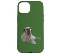 Custodia per iPhone 15 Plus Cane Kangal che sbadiglia vettoriale tagliato