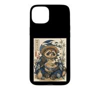 Custodia per iPhone 15 Plus Carino Chonky Tanuki Raccoon Cane Ramen Animale Giapponese
