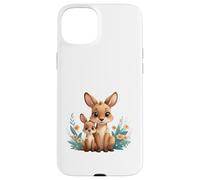 Custodia per iPhone 15 Plus Carino Madre Canguro E Joey Animale Illustrazione