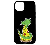 Custodia per iPhone 15 Plus Carino Vipera Con Una Pizza