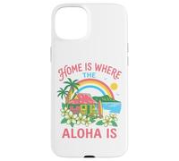 Custodia per iPhone 15 Plus Casa è dove l'Aloha è Hawaiian Beach Surf Paradise Art