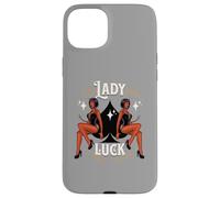 Custodia per iPhone 15 Plus Casinò vintage retrò Rockabilly Devil Girl Lady Lucky Spade