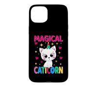 Custodia per iPhone 15 Plus Cat and Unicorn Caticorn Magical Funny Kitten Cats Lovers