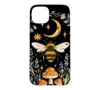 Custodia per iPhone 15 Plus Celestial Bee Moon Mushroom Cottagecore Botanical