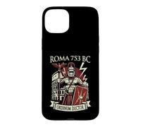 Custodia per iPhone 15 Plus Centurione Romano con Elmo Mlitare Arte Legioni Roma