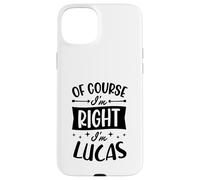 Custodia per iPhone 15 Plus Certo che ho ragione I'm Lucas Nome personalizzato