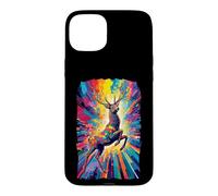 Custodia per iPhone 15 Plus Cervo Buck Maschio Animale Foresta Fauna Selvatica Majestic Deer