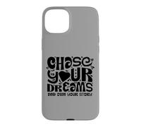 Custodia per iPhone 15 Plus Chase Your Dreams, white/black