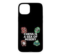 Custodia per iPhone 15 Plus Chess Is A Sea Of Misery Funny Board Gamer