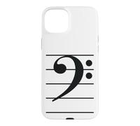 Custodia per iPhone 15 Plus Chiave di basso Bassista Nota Musicale Chitarrista Band Jazz Blues