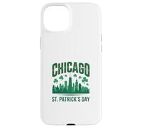 Custodia per iPhone 15 Plus Chicago, St Patricks, giorno, verde, orizzonte, parata, disegno
