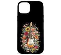 Custodia per iPhone 15 Plus Chitarra Love Floral Botanical Cottagecore Flowers Chitarrista