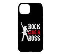 Custodia per iPhone 15 Plus Chitarrista Solista Ritmico Rock Band Rock Like A Boss