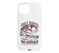 Custodia per iPhone 15 Plus Christmas in July Surfing Santa Beach Only Waves no Kooks