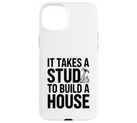 Custodia per iPhone 15 Plus Ci vuole uno stallone per costruire un umorismo di costruzione di una casa