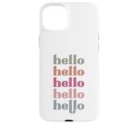 Custodia per iPhone 15 Plus Ciao uomini, donne e bambini che amano salutare il mattino